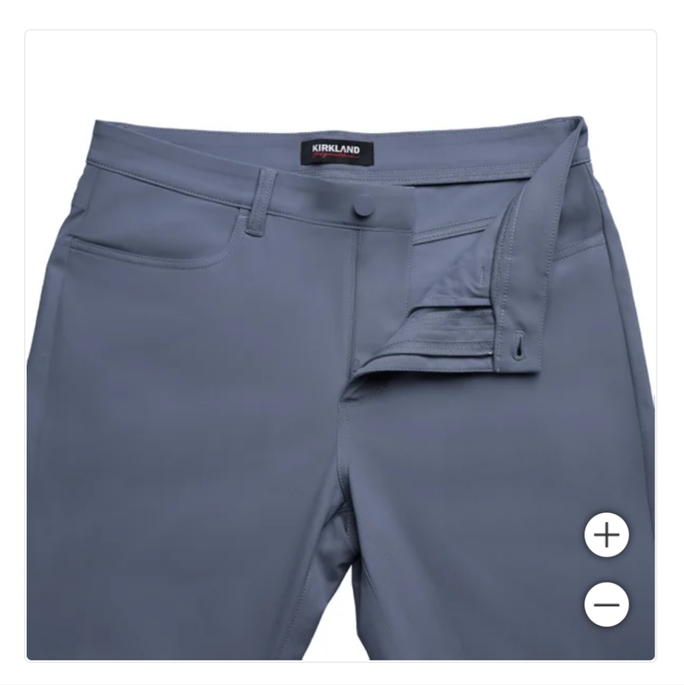 New Kirkland Signature Men’s Commuter Pant Blue UPF 50 Stretch Wick Size 34 X 29 - Picture 5 of 11